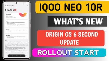 IQOO NEO 10R ORIGIN OS 6 SECOND UPDATE RELEASED