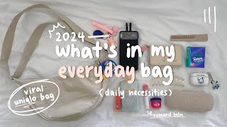 what’s in my everyday bag 2024 | daily necessities, viral uniqlo bag