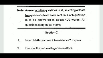 IGNOU MPSE-005 STATE AND SOCIETY IN AFRICA, PREVIOUS YEAR QUESTION PAPER 2020(HINDI/ENGLISH)