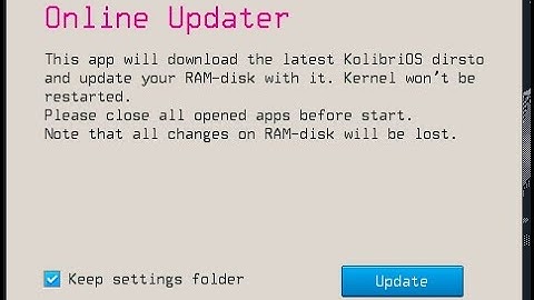 KolibriOS - How to update the Operating System?