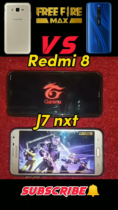 galaxy j7 nxt vs redmi 8 free fire max test |ff test in j7 nxt or redmi 8 |Atombazone #shorts