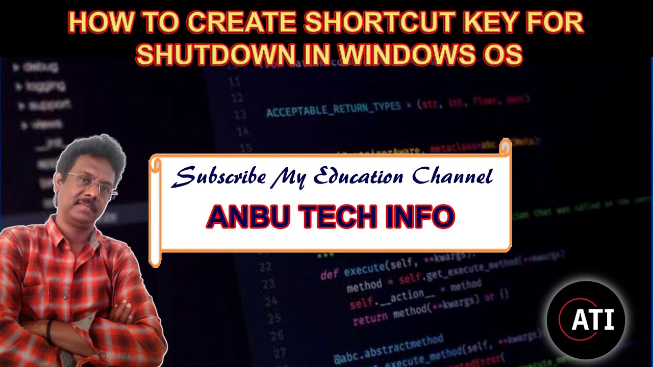 How to create shortcut for shutdown in windows os - YouTube