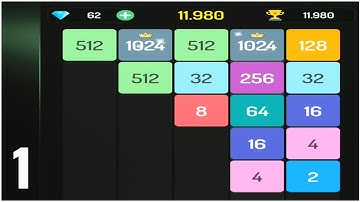 MergeX2 2048 Merge Puzzle - Gameplay Walkthrough - Part 1