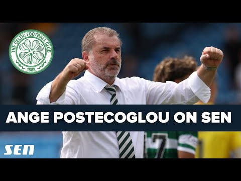 Celtic coach Ange Postecoglou speaks to SEN