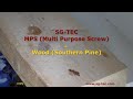 Setting of sgtec mps multi purpose screw in wood