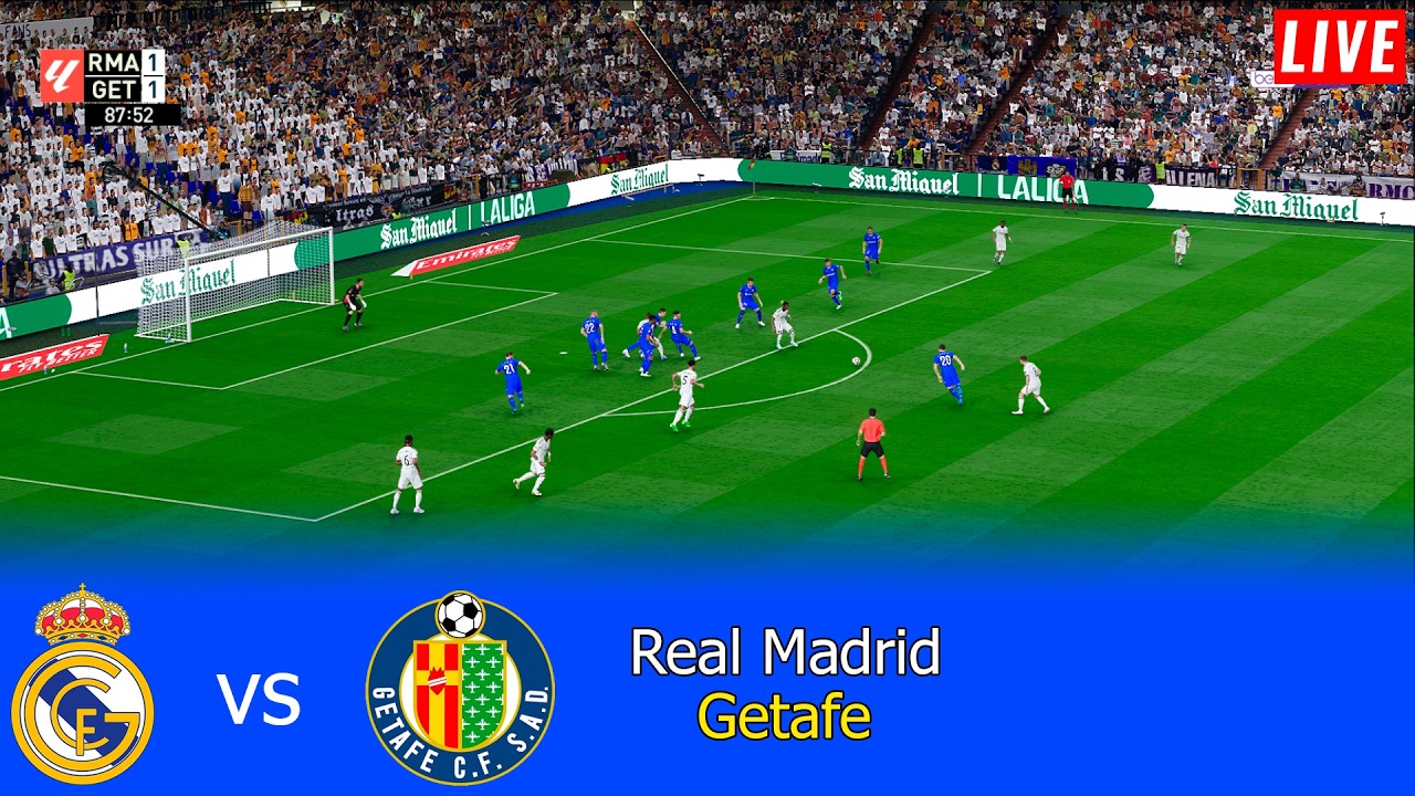 Real Madrid vs Getafe - UEFA Champions League 2026 | Full Match All Goals | PES 21 Gameplay