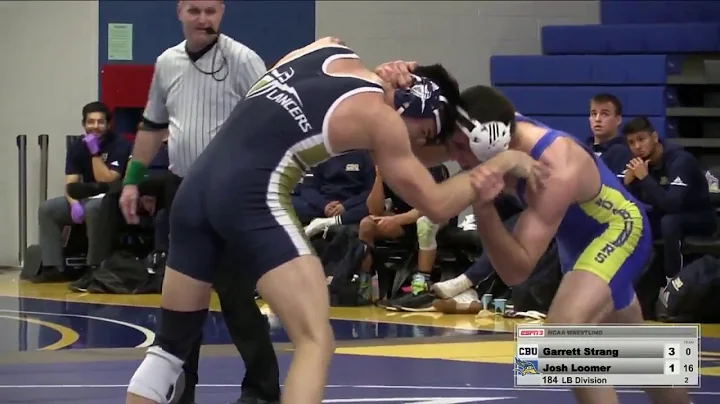 184lbs Garrett Strang (Cal Baptist) dec Josh Loome...