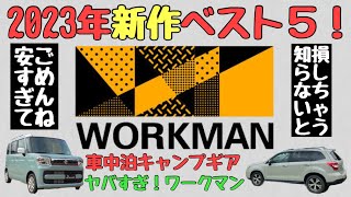 【2023年新作】ワークマン車中泊グッズ・キャンプ道具！ベスト５【本気の厳選】