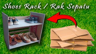 Ide kreatif membuat rak sepatu dari kardus simple dan minimalis - Kerajinan kardus bekas