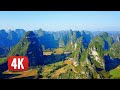 Daxin guangxi  montagnes karstiques magiques vue imprenable par drone en 4k  voir