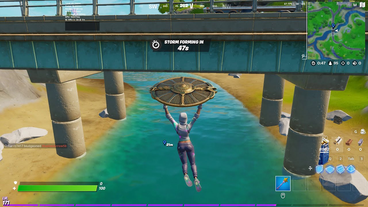 Fortnite Blue XP Coins Guide At The Bridge of Steamy Stacks
