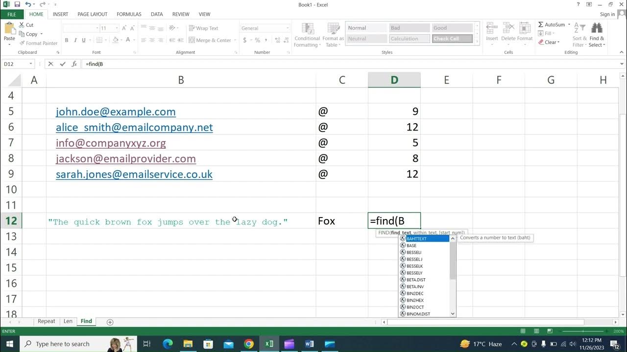 How to use find function excel find text position in excel excel