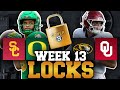 Week 13 LOCKS: Best Bets, Odds &amp; Picks for College Football | USC-Oregon | Missouri-Oklahoma &amp; MORE