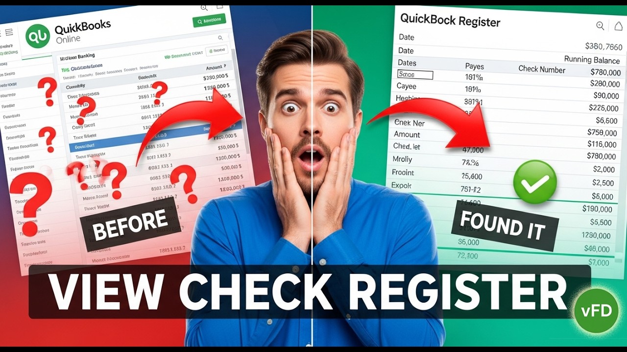 View Check Register QuickBooks Online [Quick Start] - YouTube