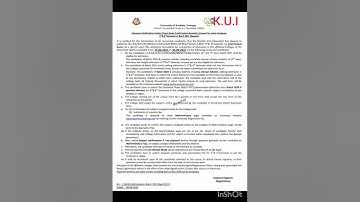 Admission notification BG 5th &6th semester batch 2021 Kashmir University