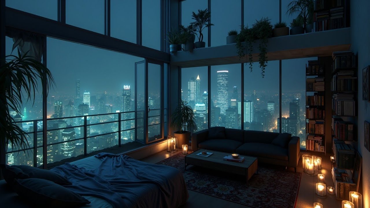 Городские ночные вибрации для глубокой работы и релаксации - эмбиент-фокус
