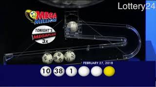 2018 02 27 Mega Millions Numbers and draw results