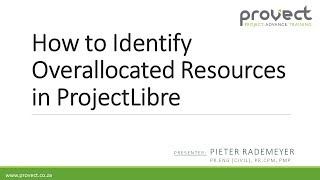 ProjectLibre: How to Identify Overallocated Resource (1.9.3 or 1.9.2) Net Worth