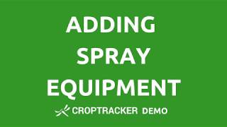 Adding Spray Equipment