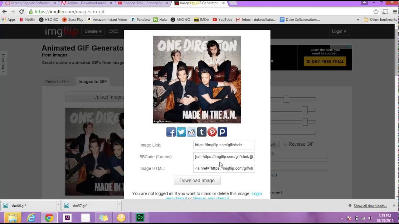 Software Tutorial on how to make GIFs using imgflip.com - YouTube