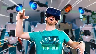 THIS VR STEALTH GAME IS INSANE! | Budget Cuts VR Gameplay Part 2 - HTC Vive Gameplay
Lets continue our Budget Cuts adventure with some more Budget Cuts VR Gameplay! In this VR stealth game we need to find April according to Winta in order to get out of this place and escape with the Virus on a floppy disk (who still uses those). That is however easier said than done as the floppy disk is inside a high security vault with tons of military robots...
► Get the game https://store.steampowered.com/app/400940/Budget_Cuts/
► Find me on all social media!
DISCORD http://discord.gg/frXtMyK
TWITTER @Rowdy_Guy
FACEBOOK @rowdyguy
INSTAGRAM @rowdy_guy
SPONSOR https://gaming.youtube.com/c/rowdyguy
► SUPPORT THE CHANNEL
Want some cool VR accessories to pimp your headset? Check out VR cover on https://vrcover.com/shop/?itm=205
Check out the rest of my gear on https://www.amazon.com/shop/rowdyguy
► WHO AM I?
I am a guy who is really excited about Virtual Reality. It is my goal to put a smile on your face while making sure that you get an idea what its like to play the best VR games and experiences.
New videos appear every Monday, Wednesday, Friday and Saturday.
Making VR content is an expensive hobby. If you like my content, support me by subscribing to the channel or become a sponsor on Youtube Gaming (https://gaming.youtube.com/c/rowdyguy)!
► MUSIC
Production Music courtesy of Epidemic Sound: http://www.epidemicsound.com
► DISCLOSURE
Key provided by developers.
#VR #BudgetCuts #HTCVive #OculusRift #VirtualReality #SpySimulator THIS VR STEALTH GAME IS INSANE! | Budget Cuts VR Gameplay Part 2 - HTC Vive Gameplay