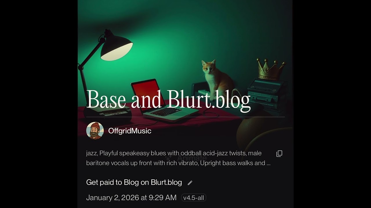 Get paid to blog on Base and Blurt.blog 