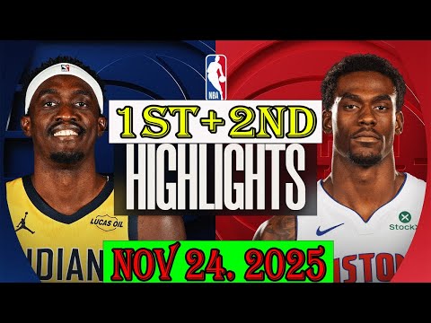 Indiana Pacers Vs Detroit Pistons 1st 2nd Qtr Nov 24 2025 Highlights NBA Hightlight