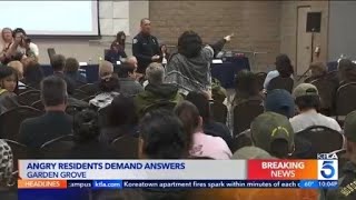 Angry residents demand answers from leaders on Garden Grove chemical leak