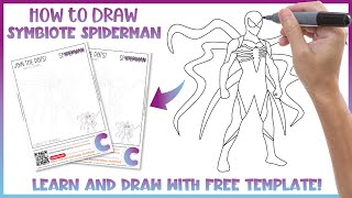How to Draw Symbiote Spider Man - Spiderman Drawing Free Dot to Dot / Connect the Dots Printable