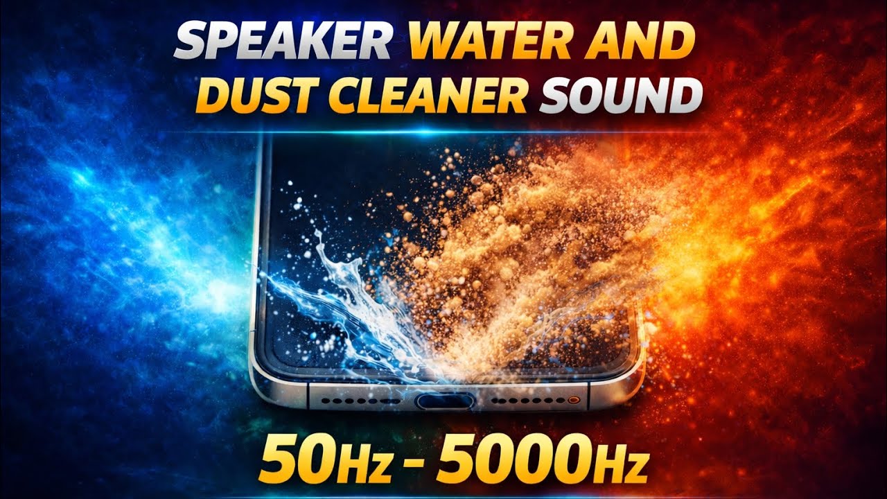 This Sound Helps Remove Water and Dust from Speakers.Use at Medium Volume.50Hz to 5000Hz Smooth Freq