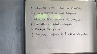 OP-AMP:17- Integrator.