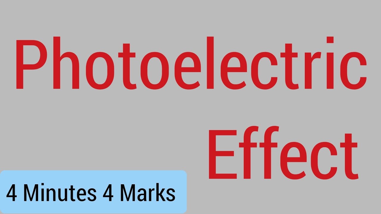 Photoelectric Effect YouTube