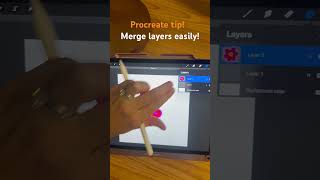Procreate tip! Merge layers! #procreate #procreatetip