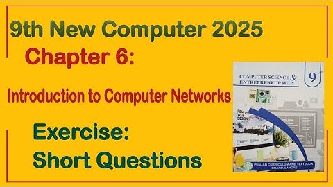 9Th Class Computer New Book 2025 || Chapter 6,Exercise Short Questions || 9th new computer