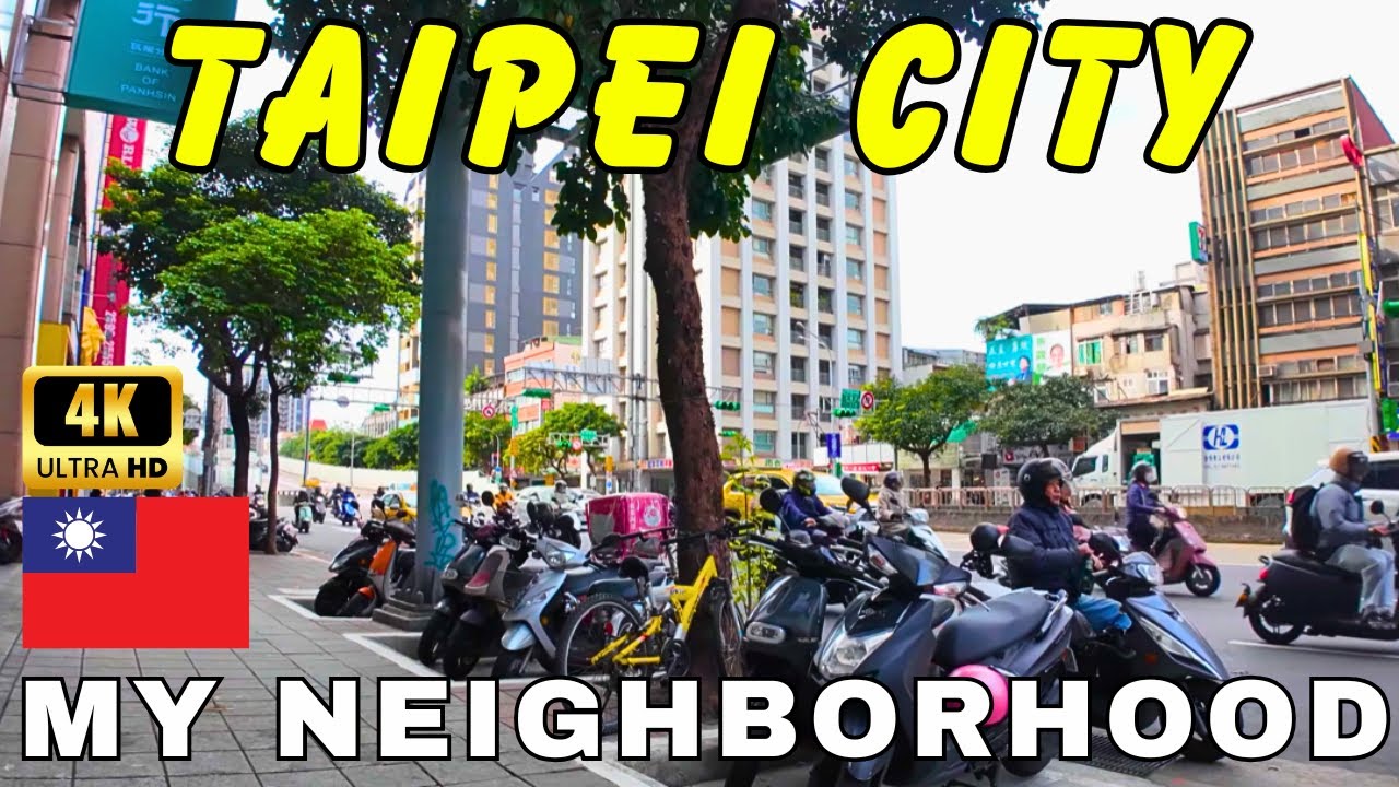 4K Walk in my Taipei City Neighborhood