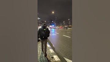 Thumbnail of #night #city #downtown #emergency #cars #traffic #walk #lights #viral #short #video