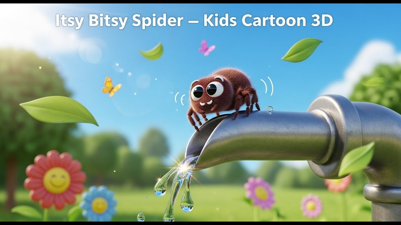 Itsy Bitsy Spider 🕷️🌧️🎵 | Classic Nursery Rhyme for Kids & Toddlers 🌈✨