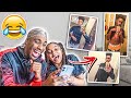 REACTING TO MY BOYFRIENDS OLD PICTURES... *HILARIOUS*