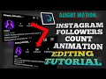 Instagram followers count animation editing tutorial  alight motion 