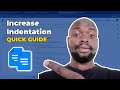 How to Increase Indentation in Google Docs