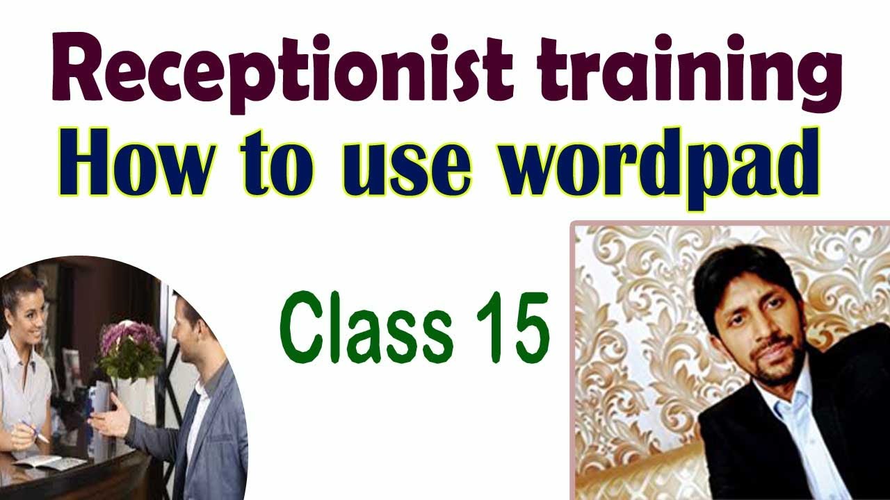 Receptionist training in urdu hindi part 15 wordpad basic 2020 YouTube