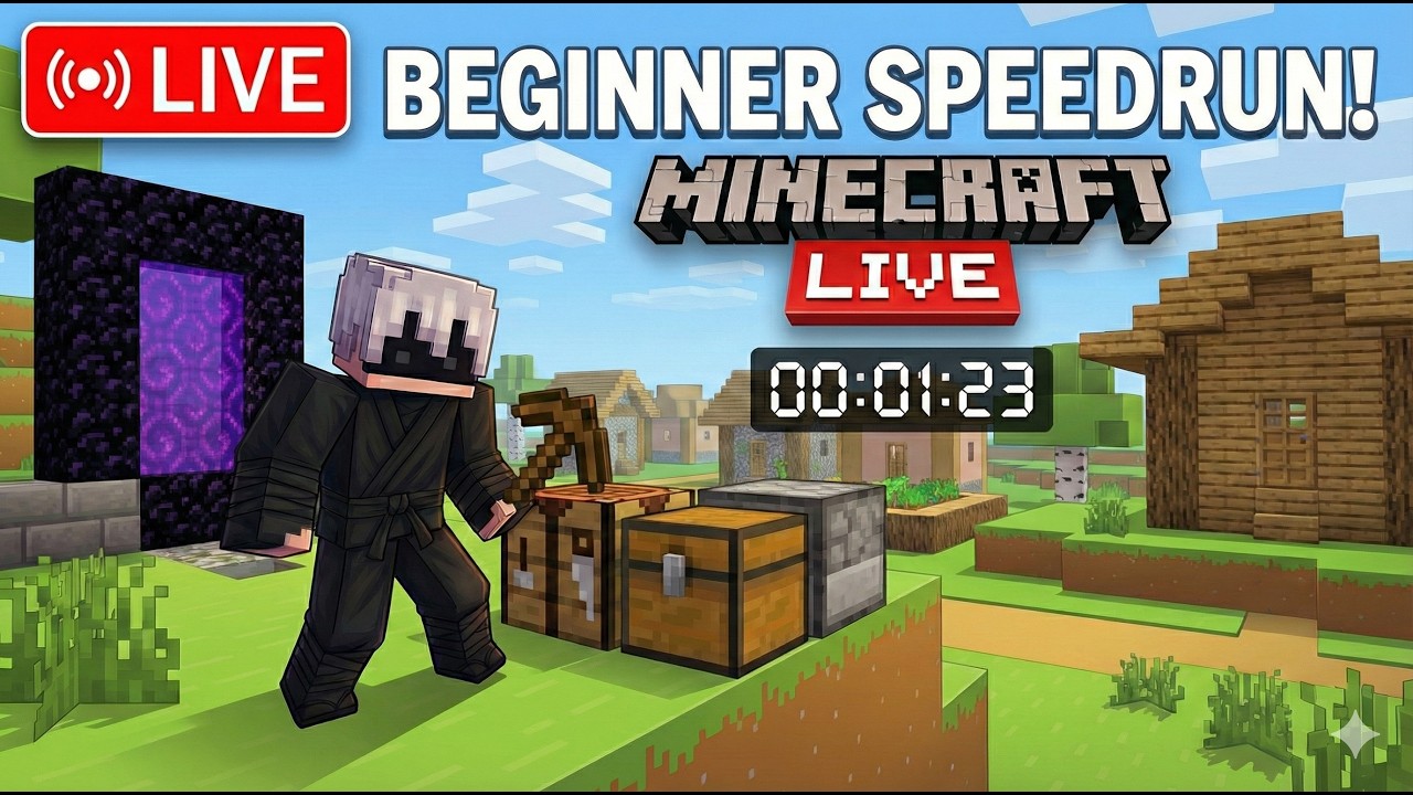 Speed Run In Minecraft Beginner Level Speed Run | MINECRAFT LIVE! 🔴 DredDroid - YouTube