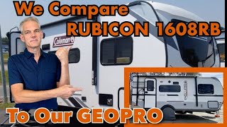 We Tour a Coleman Rubicon 1608RB and Compare to our GeoPro 19FBS