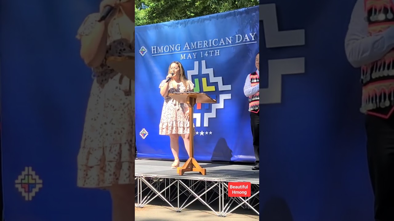 Nkauj Hnub Thao- Sing The National Anthem at Hmong American Day in Elk Grove, CA