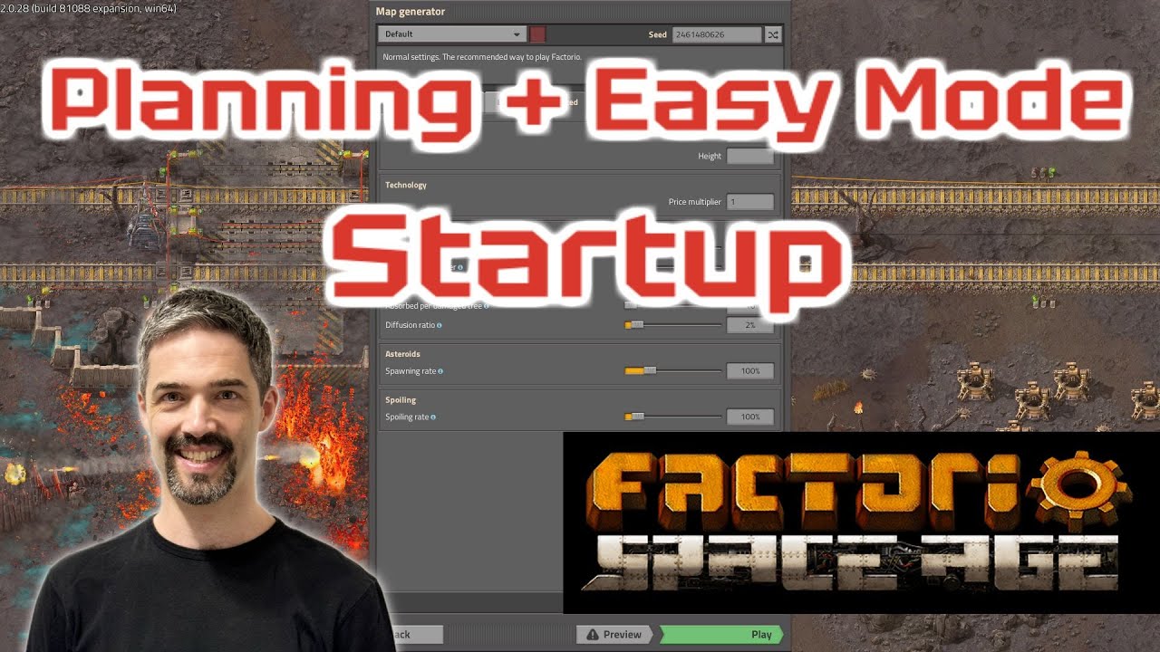 Easy Mode with Live Planning - Restarting! - Factorio Space Age Stream ...