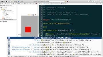 Adding a UIPanGestureRecognizer in Interface Builder