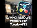 Dehaven camera davinci resolve workshop  basics of project setup and color management