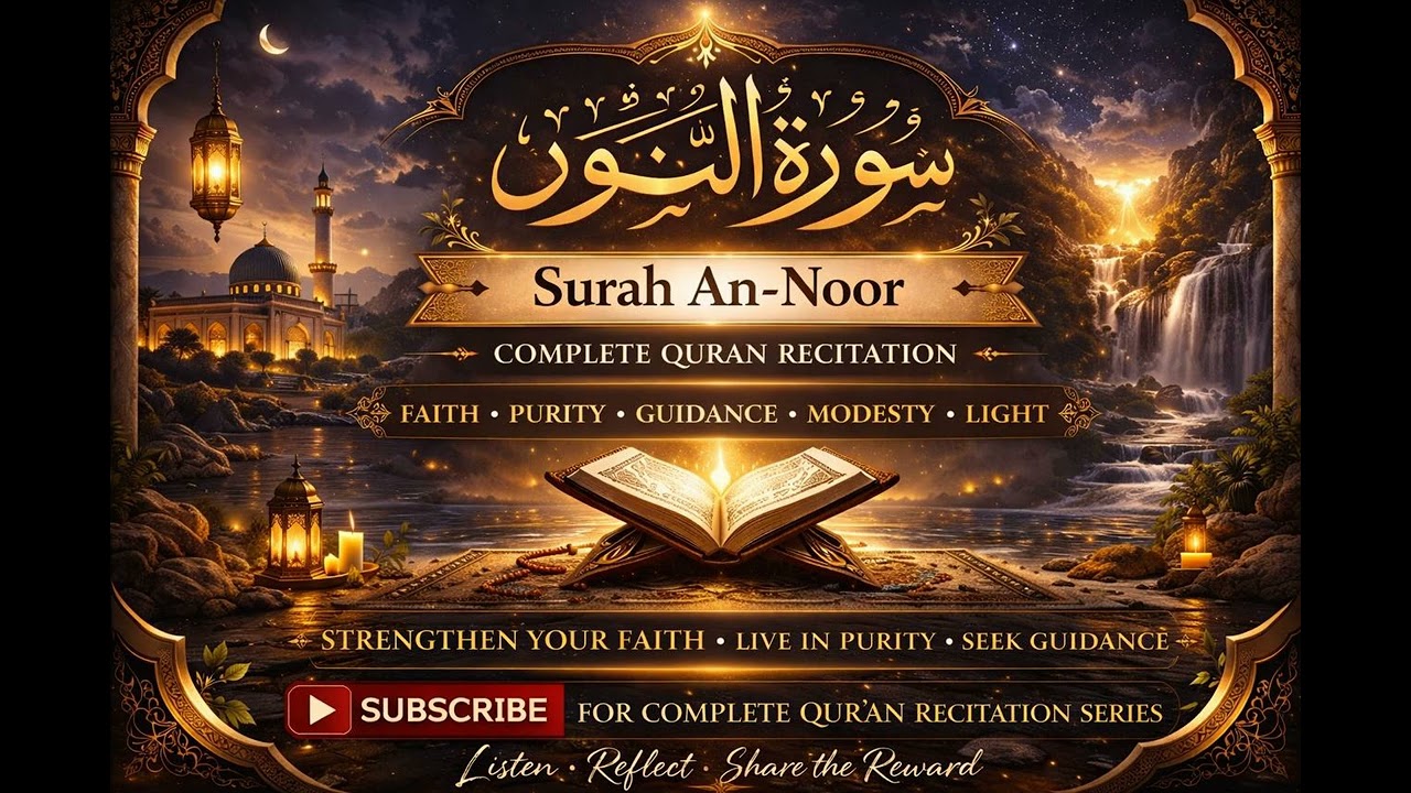 Surah An-Noor (The Light) | Complete Quran Recitation by Sheikh Okasha Kameny