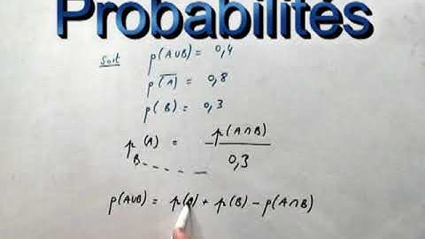 Probabilité , intersection et union en mathématiques