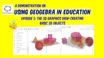Episode 5 | Using GeoGebra in Education | The 3D Graphics View | Creating Basic 3D Objects